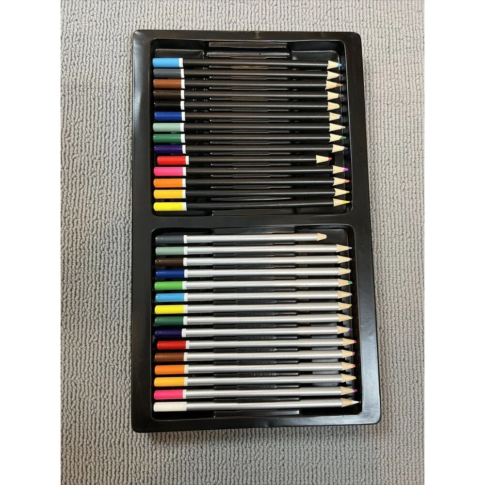 ART STUDIO BY BATTAT Set, Art Supplies, 2-Tier Wood Case, Very Lightly Used